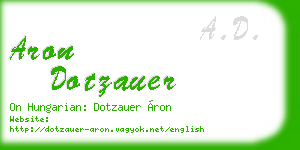 aron dotzauer business card